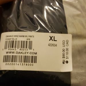 Foggy blue Oakley track pants